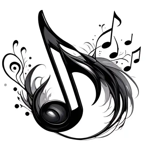 A Camera Lens Morphing Into A Musical Note