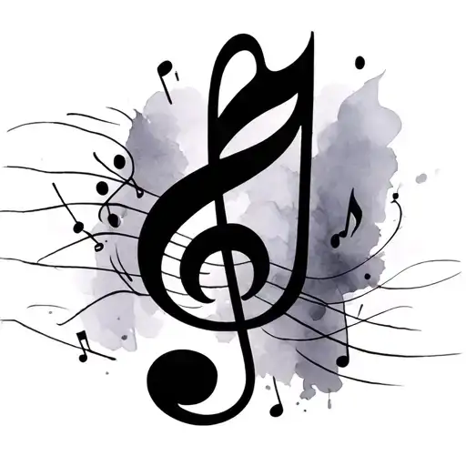 Watercolor Music Note