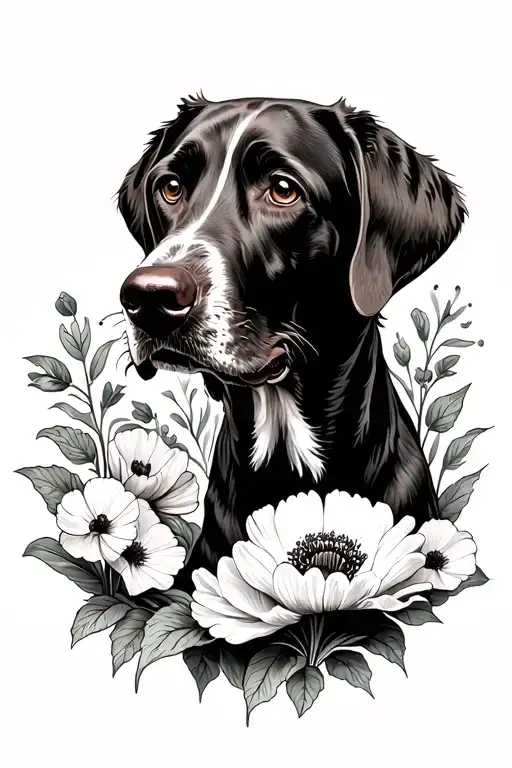Anemone And German Shorthaired Pointer