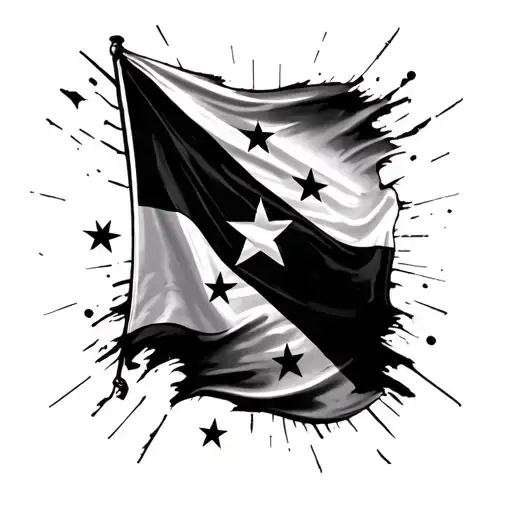 Realism Philippine Flag With Stars Shining