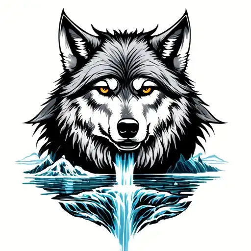 Viking Wolf Waterfall Sleeve