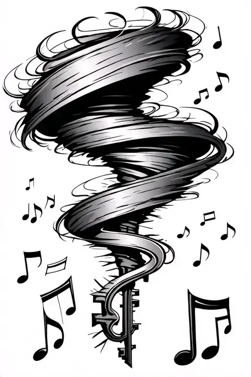 The Words Songs In The Key Of Life Tornado With Music Notes