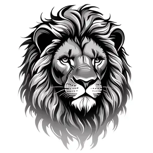 Lion Head On The Calf