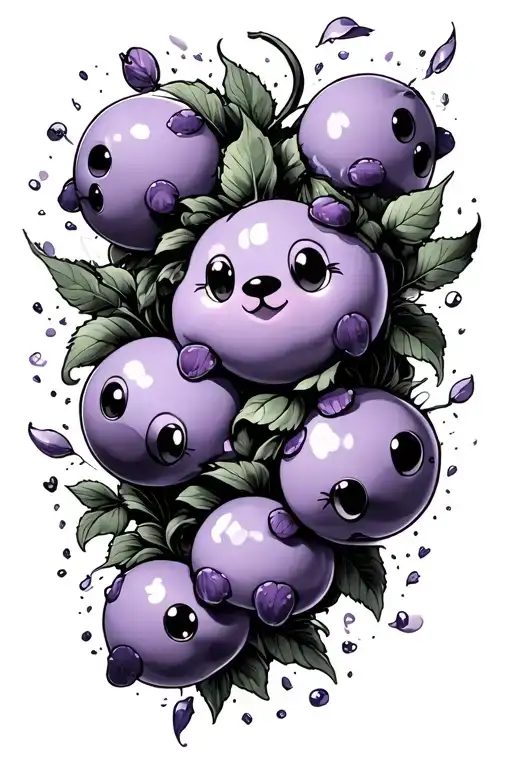 Violettes Popples Flying Through The