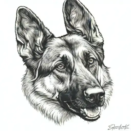German Shepherd Face