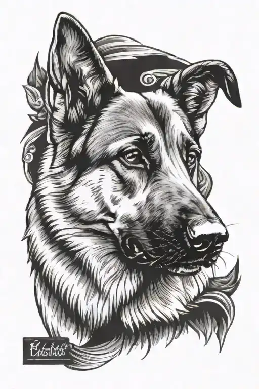 German Shepherd Face