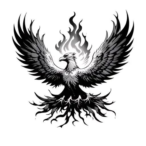 Pheonix Rising From Fire