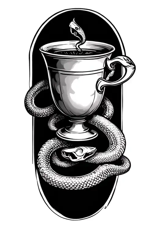 Cup Of Hygieia With Snake Wrapping Around Arm