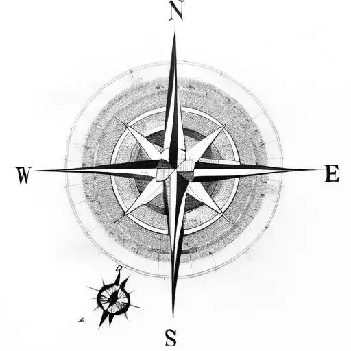 Compass Pointing To A Heart