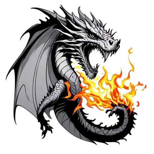 Undead Dragon Breathing Fire