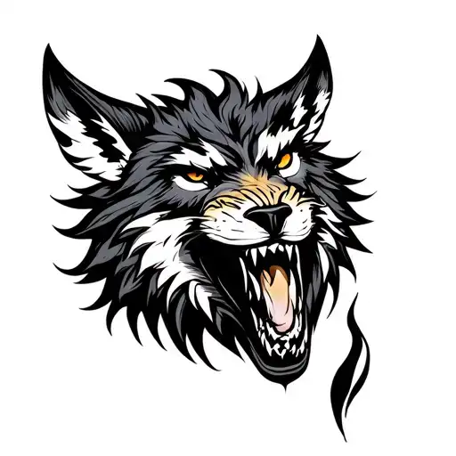 Wild Angry Animal With Mandala