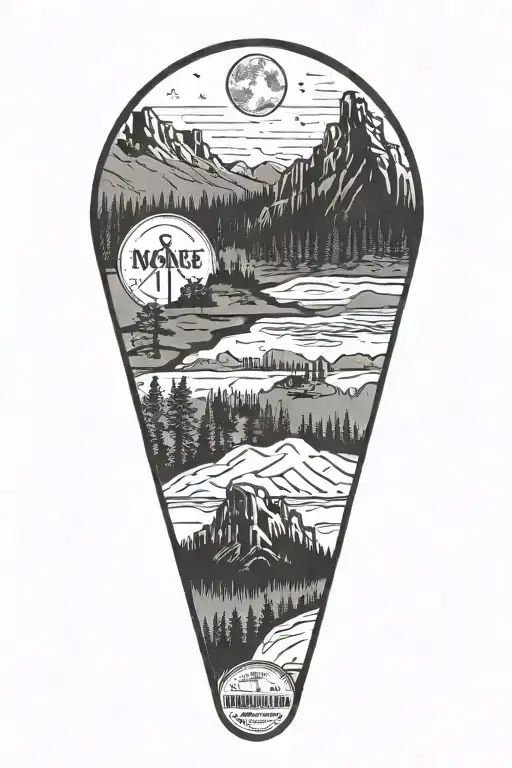 National Park Logos Blended Together In A Minimalist