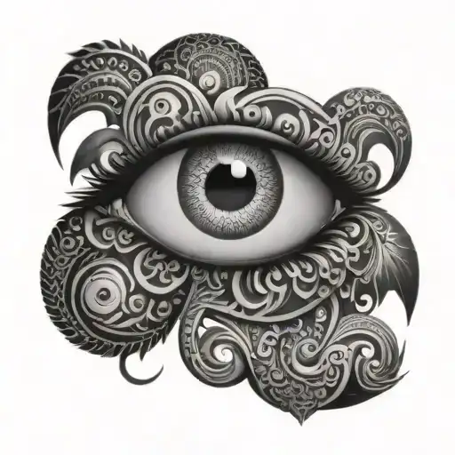 A Pair Of Eyes With Intricate Patterns Reflecting The Passion For Art And Gaming