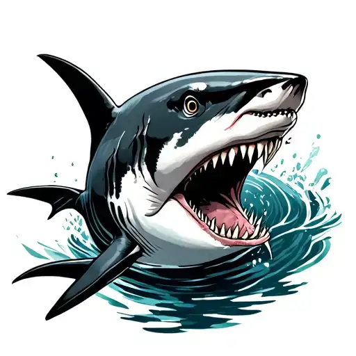 Black Tip Shark Eating