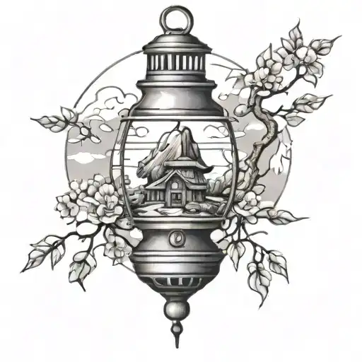 Lantern With Landscape Inside