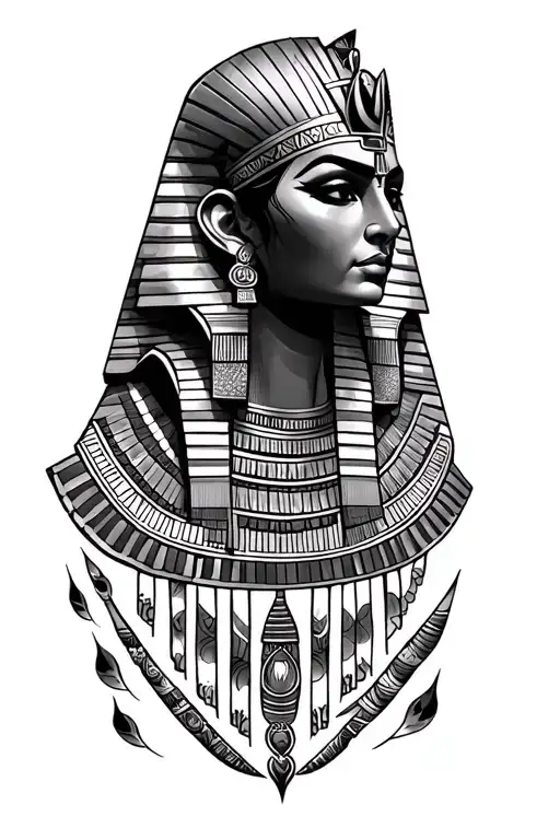 Egyptian Tattoo Design Combining