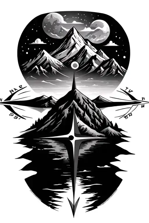 Compass Earth Mountain Landscape