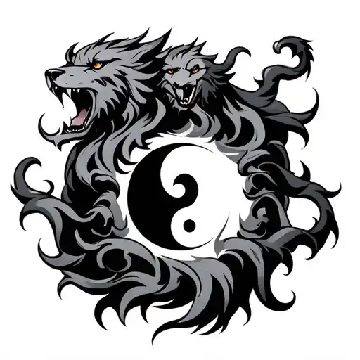Cerberus Yin And The Symbol Add 3 Heads To The Dog