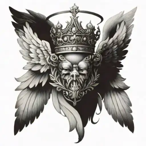 Angel Wings With Crown