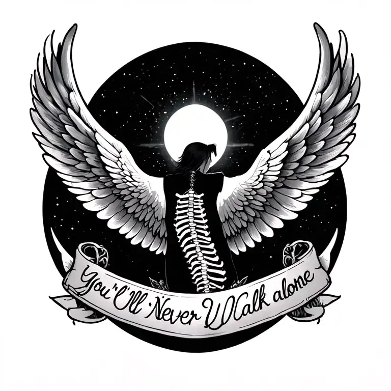 Wings With You'll Never Walk Alone Down Spine