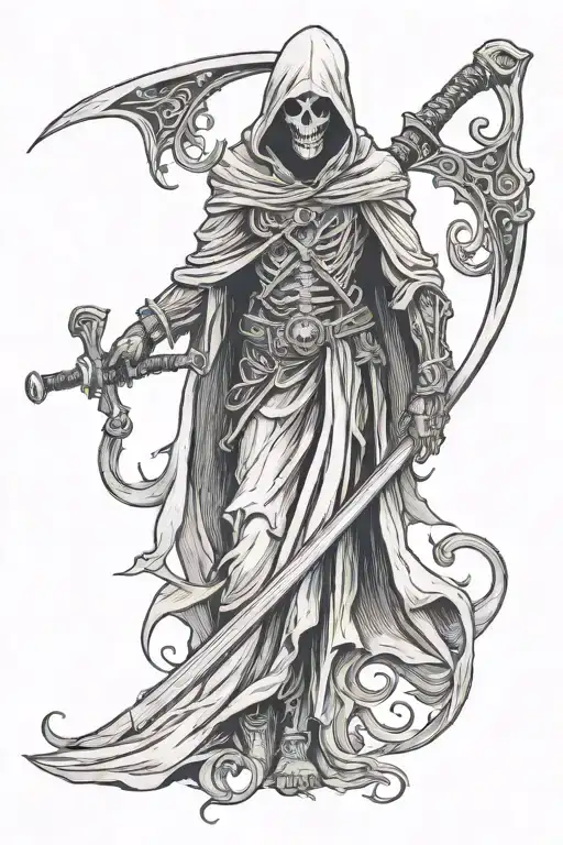 Reaper Holding A Scythe