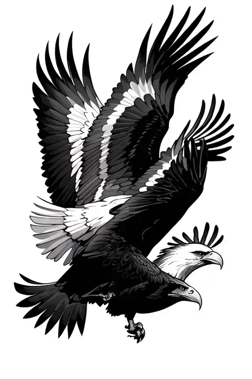 3 Eagles Flying Together In A Circle Shape