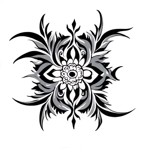 Beautiful Tribal With Fine Lines