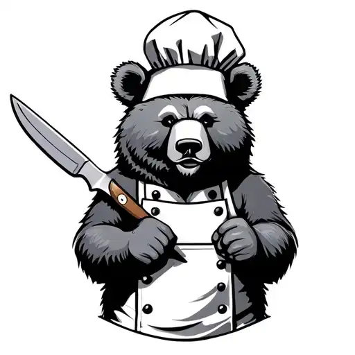 Chef Bear With Knife
