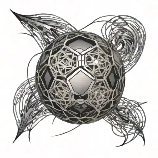 A Soccer Ball Made Of Intricate Electrical Wiring Patterns