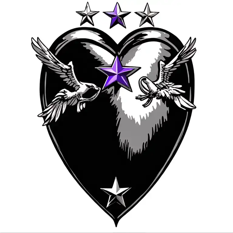 Patriotic Purple Heart Bronze Star We The People