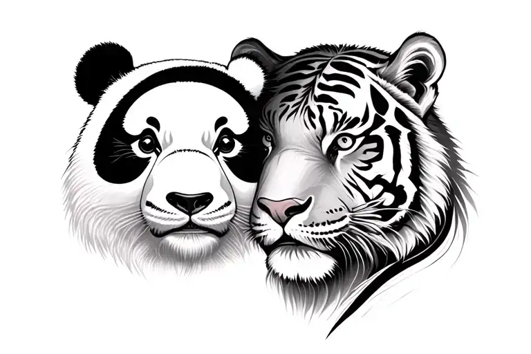 Tiger And Panda Yin Yang