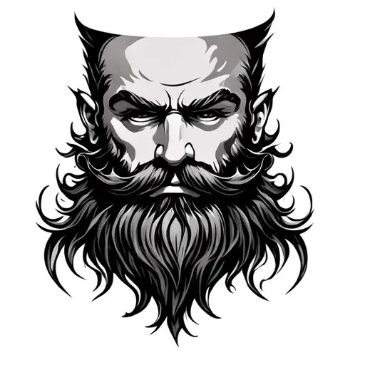 Cover Up Of Black Beard Tattoo Design