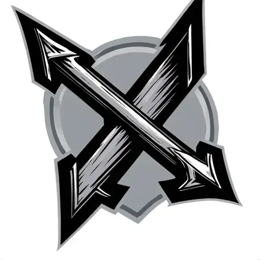 Hazard Logo With Forward Arrow Design