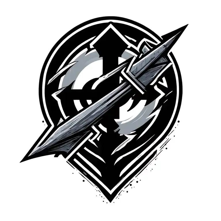 Hazard Logo With Forward Arrow Design