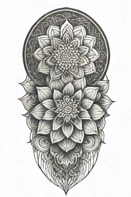 Honeycomb Pattern And Lotus Mandala