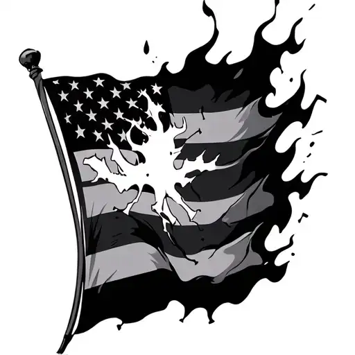 Flag Shattered Like Fire I'm