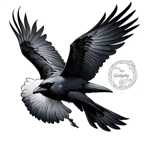 Raven Flying