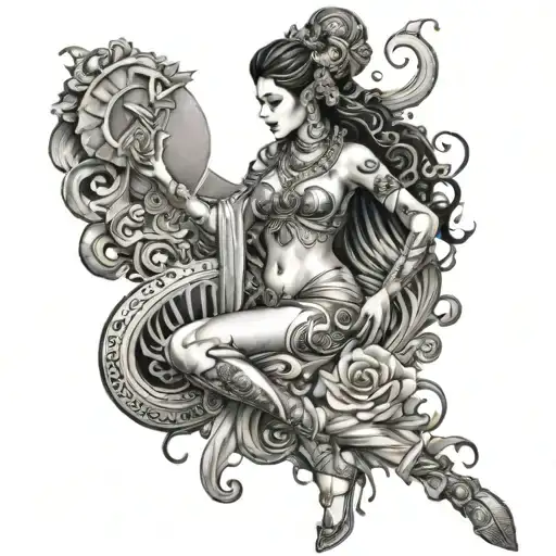 9 Different Goddesses Full Leg Sleeve