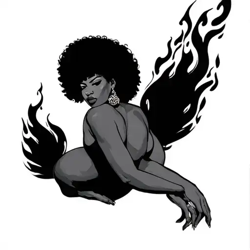 Free Spirited And Sexualuzed Thick Black Chick On Fire