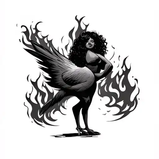 Free Spirited And Sexualuzed Thick Black Chick On Fire