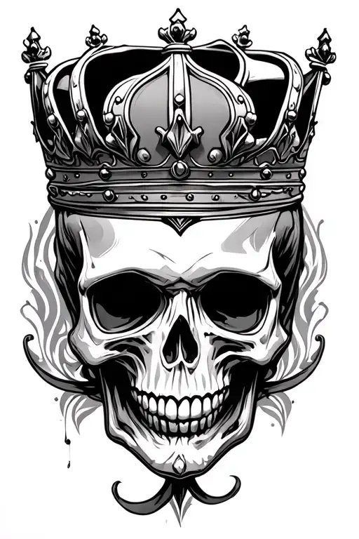 Skull Wearing A Crown