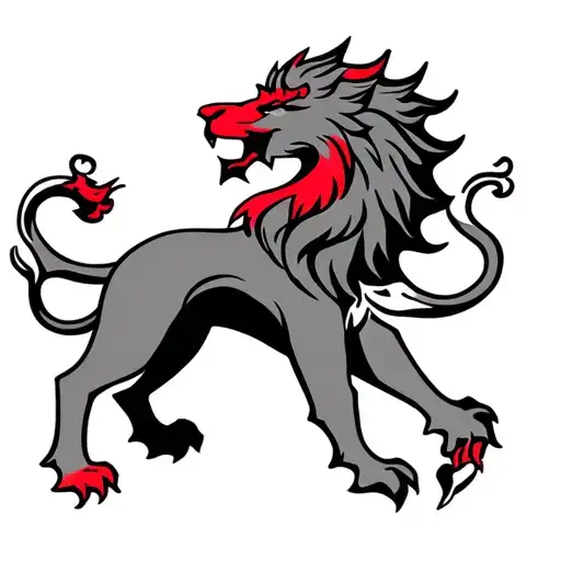 Luxembourg Red Lion Form From National Flag