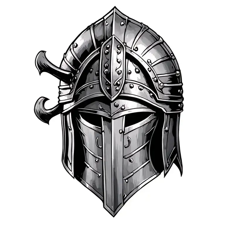 Gladiator Helmet With Gallic Arverne Shield