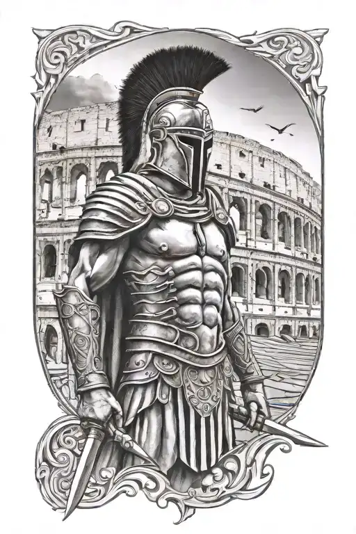 Spartan Next To The Colosseum