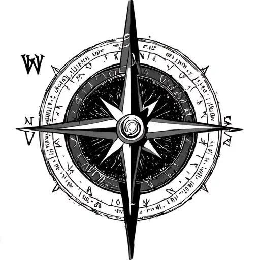 Virgin Astrological Sign Compass