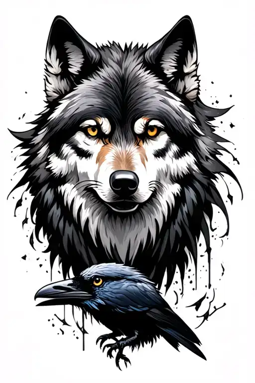 Wolf And Raven