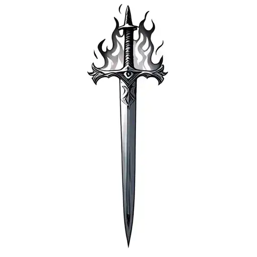 Sword With Fire Around