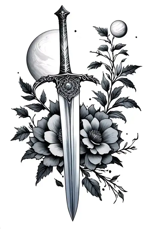 Planets Flowers Sword
