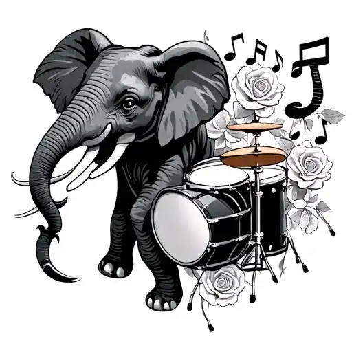 Roses Flowers Elephant Music Notes Drums Scorpio