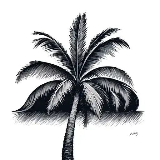 Palm Tree With Wave